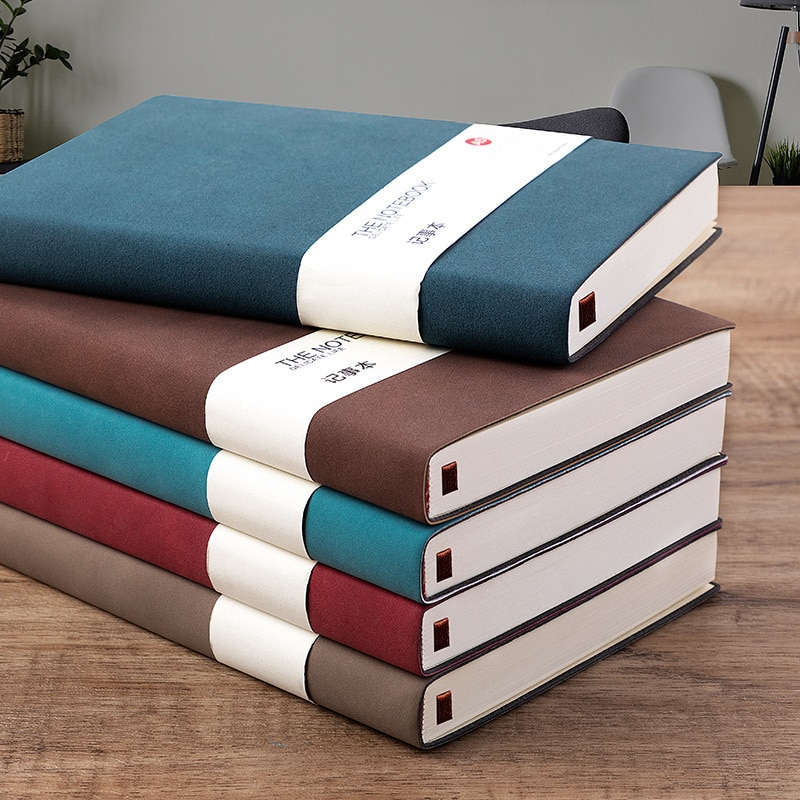Notebook Business Thickened A5 Soft Leather Conference High-grade Exquisite Work Notebook Office Retro