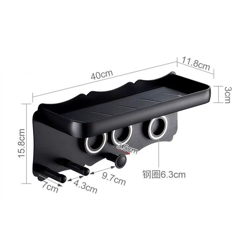 Badkamer Planken Zwart Föhn Houder Wandmontage Opbergrek Zilver Keuken Plank Voor Dyson Supersonic Föhn Houder: A1