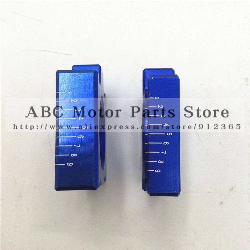 CRF Billet Aluminum Rear Chain Adjuster Axle Blocks CR125R 250R CRF250R X 450R X MOTOCROSS DIRT BIKE BLUE colour