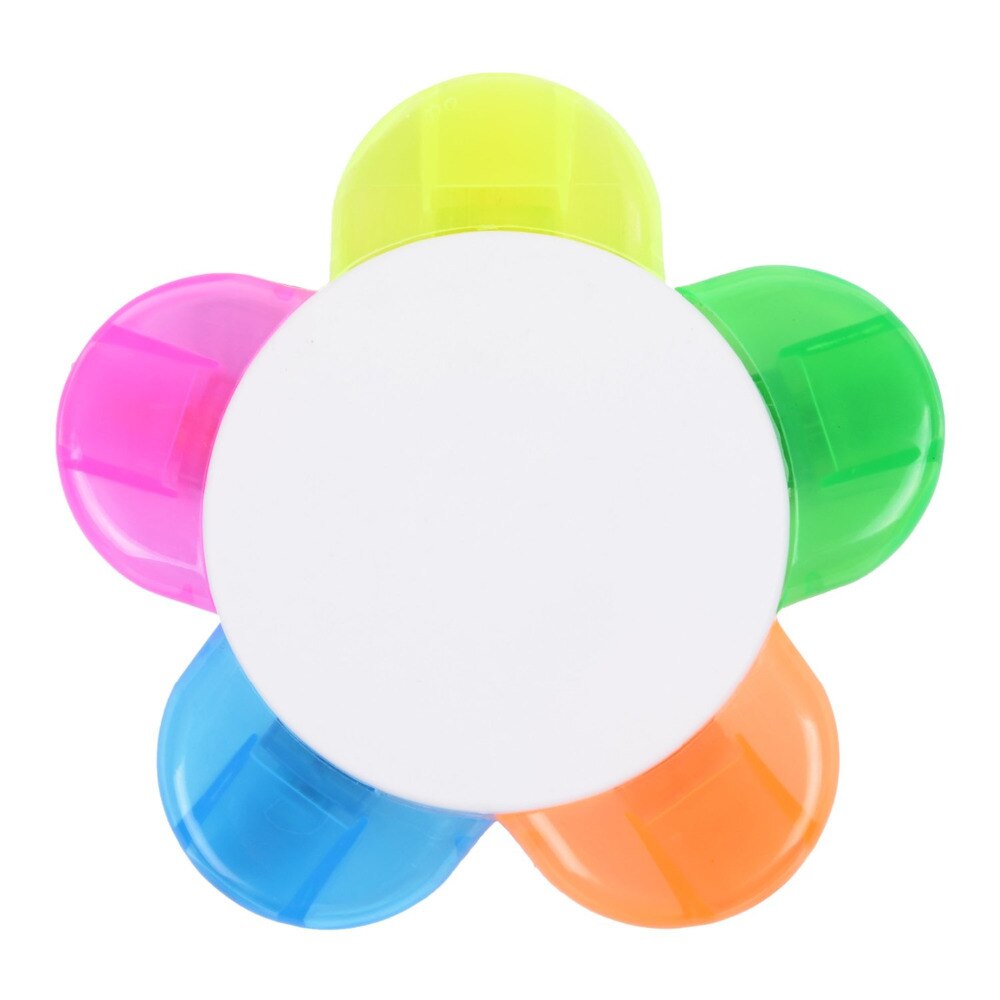 Blütenblätter Textmarker Blume bilden Nette fluoreszierend Farben Aquarell Stift Multi Farben