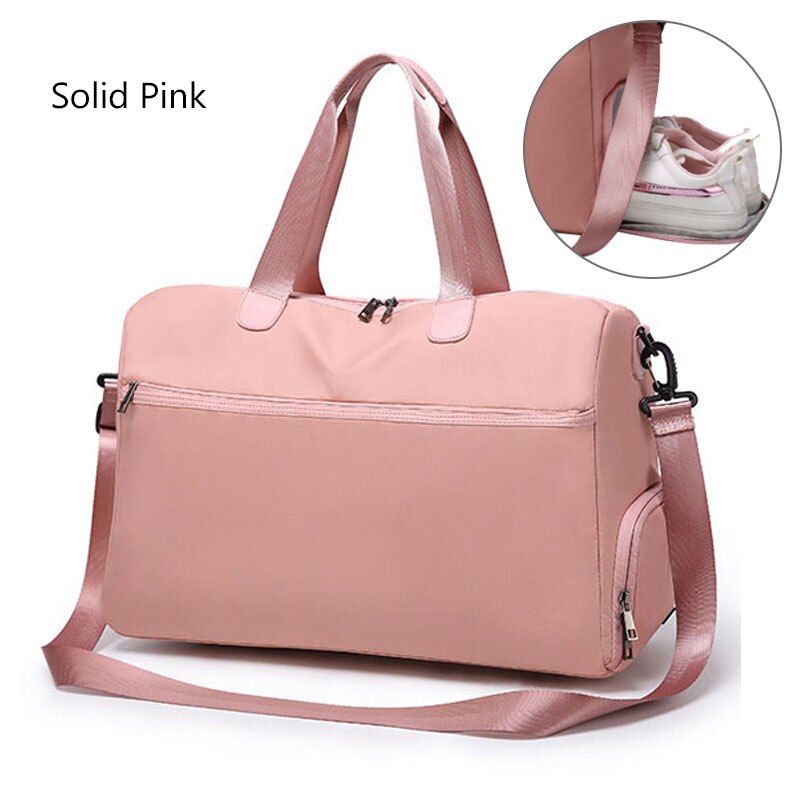 Fitness gym bag sac de sport bags tørr våte håndvesker svømming for kvinner sko tas reise trening vanntett bolsa  xa68a: Hel rosa l