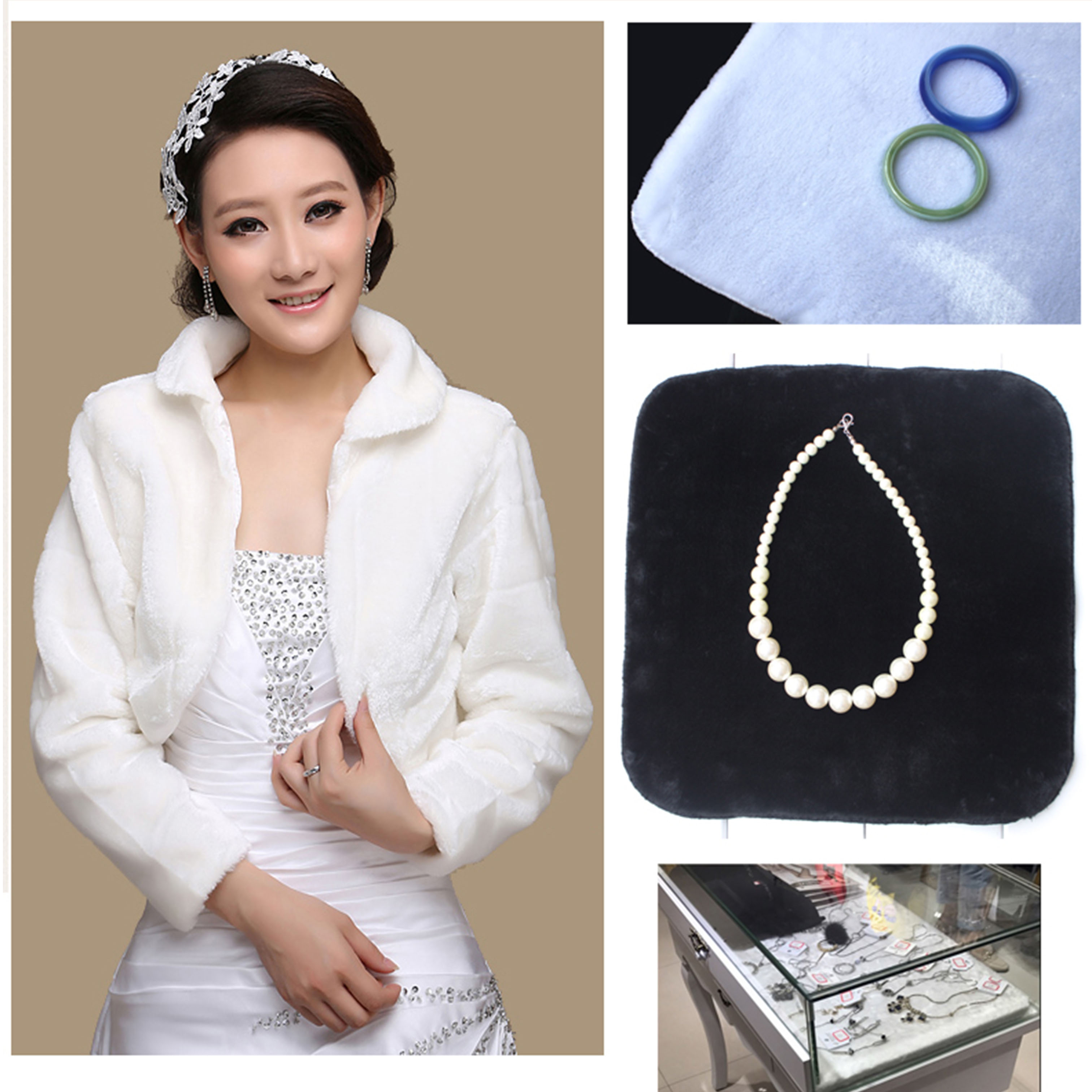 50x150cm Plush Fabric for DIY jewelry mobile phone counter cloth pad display cloth photo background cloth Home Textile Clothes