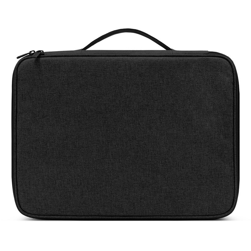 Bolsa impermeable para documentos Boona Oxford, bolsa de almacenamiento para documentos, bolsa para credenciales, bolsillo para documentos de almacenamiento con separador: W007 Black