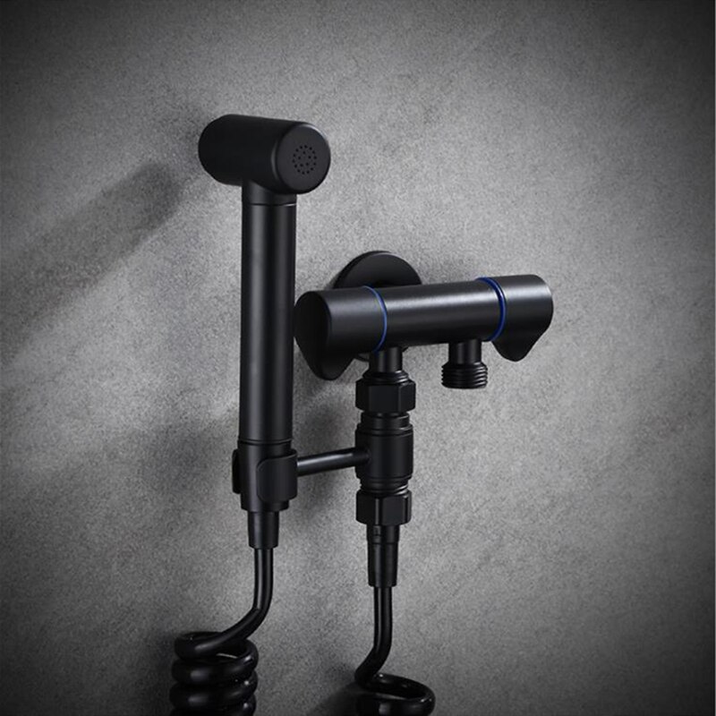 Lacquered Black Bathtub Faucets Wall Mounted with Handheld Shower Bathtub Faucet Bathroom Mixer Taps Bath