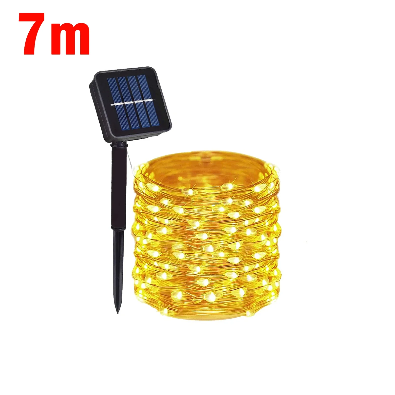 Weihnachten Solar- Lampe LED draussen 7M/12M Lichterketten Gebühr Wasserdicht für Neujahr Party Girlanden garten Dekor Beleuchtung: Tiefe Saphir