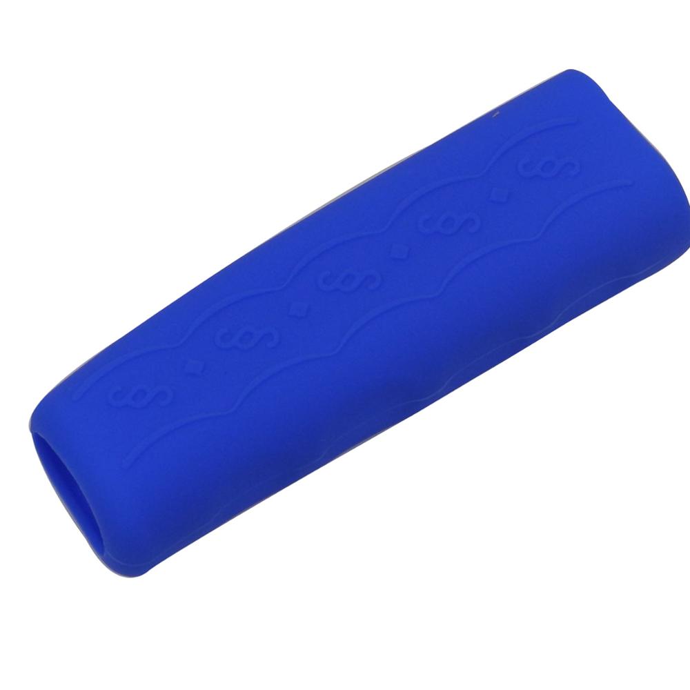 Bilhåndbremsegreb dækker silikone bilhåndbremsebetræk ærme silikone gelafskærmning skridsikker parkeringshåndbremsegreb ærme: Mørkeblå