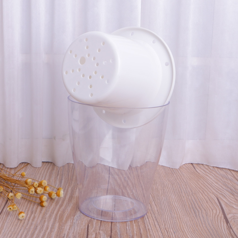 Auto Irrigate Flower Pot Vase Automatic Watering Planter Lazy Planting Round