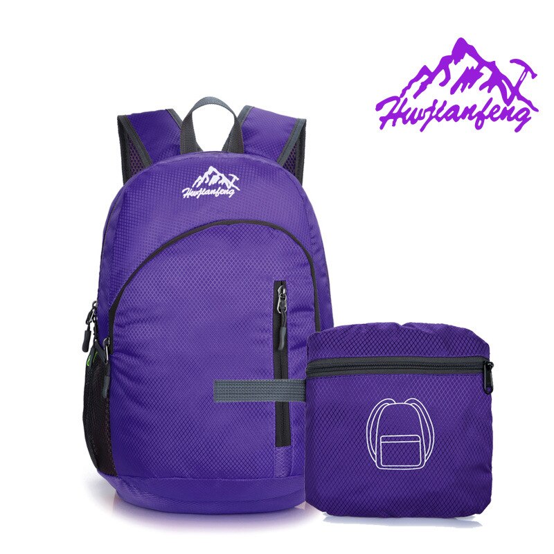 20l grote waterdichte rugzakken, bergbeklimmerstas, reistassen voor dames, rugzakken voor heren, opvouwbare sporttassen: Paarse kleur