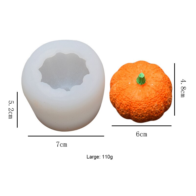 3D mini forma di zucca stampo in silicone fai da te sapone fatto a mano candela aromaterapia stampo in gesso stampi in resina decorazione per feste di Halloween: L