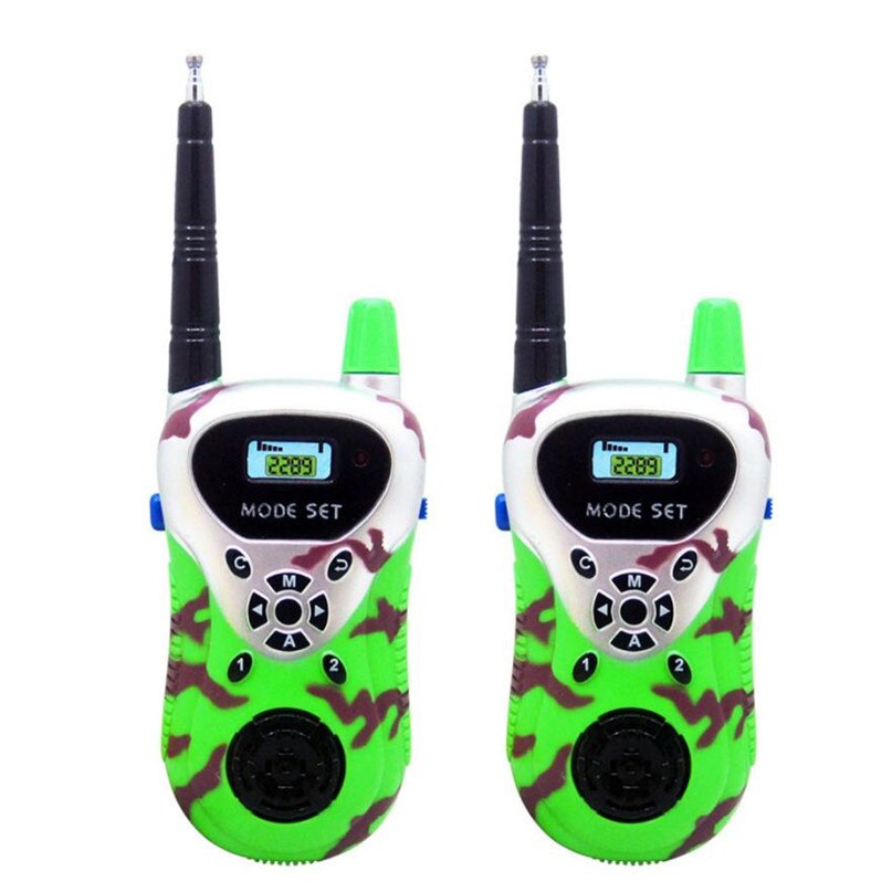 Elektronische Speelgoed 2 Stuks Draadloze Walkie Talkie Kids Grappig Speelgoed Draagbare Twee-weg Radio Baby & s: Green