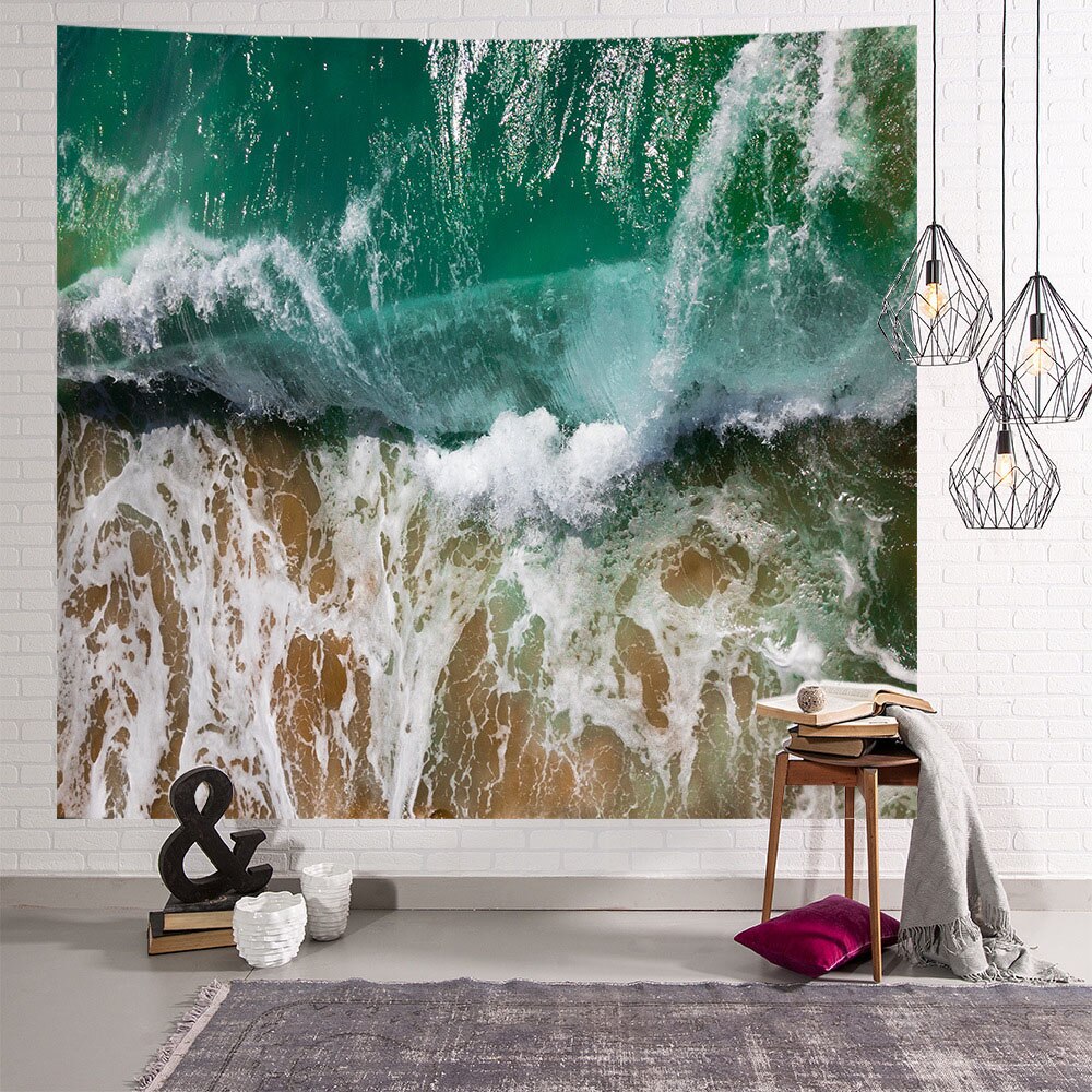 3D plage couverture vague Mandala tenture murale tapisserie paysage marin peinture à l'huile Yoga tapis de couchage Sandbeach voyage Camping tapis: 150x200cm / Pattern 11