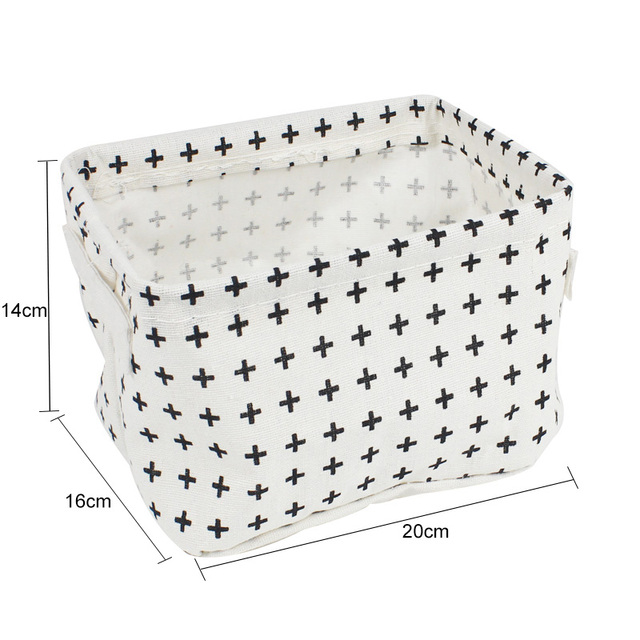 Underware Storage Organizer Office Stationery Linen Desktop Storage Box Waterproof Toy Sundries Storage Basket Cosmetic
