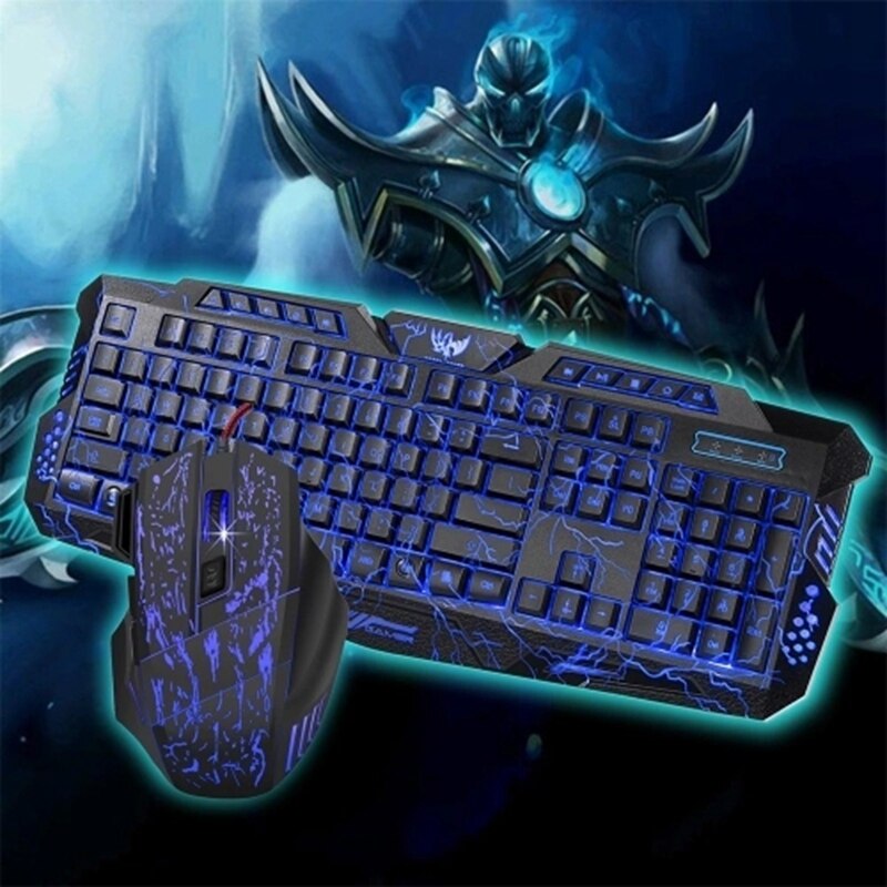 J60 Gaming Tastatur Maus Combo Anti-Geisterbilder Einstellbare DPI Bunte Backlit für Desktop Notebook Laptop PC Computer