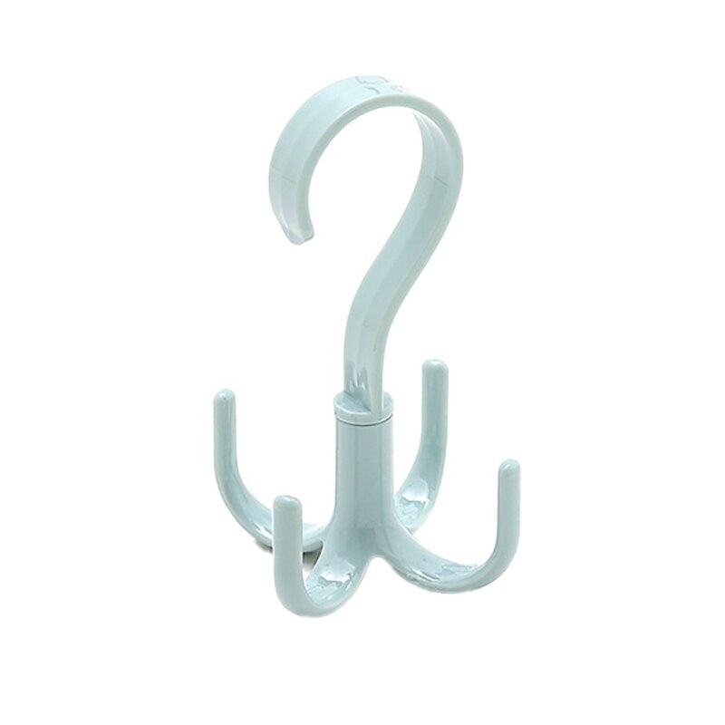 Practical Multi-purpose Scarf Hanger Belt Bag Storage Shelf 360 Degrees Rotatable Convenient And Durable Green Pink Beige: blue