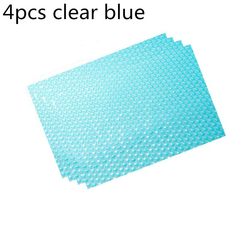 1pc/4 stuks koelkastmatten antifouling schimmel vocht op maat gemaakte matten koelkastmatten waterdichte siliconen mat geurvrij: 4 stuks 45 x 29cm blauw 2