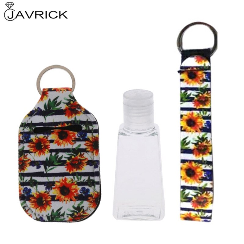 1 Set Tragbare 1 unzen Nachfüllbar Leere Reise Flaschen mit Keychain Halter Set Armband Keychain Flasche Container mit Flip Caps: O