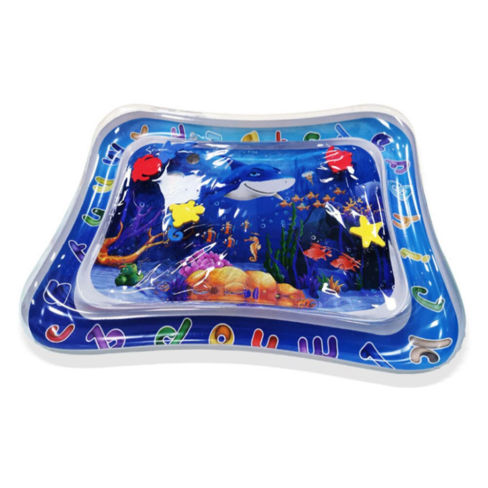 Baby Inflatable Patted Play Mat Ocean Fish Pattern Water Play Cushion Kids Summer Games Pads Beach Lawn Sprinkler Pads