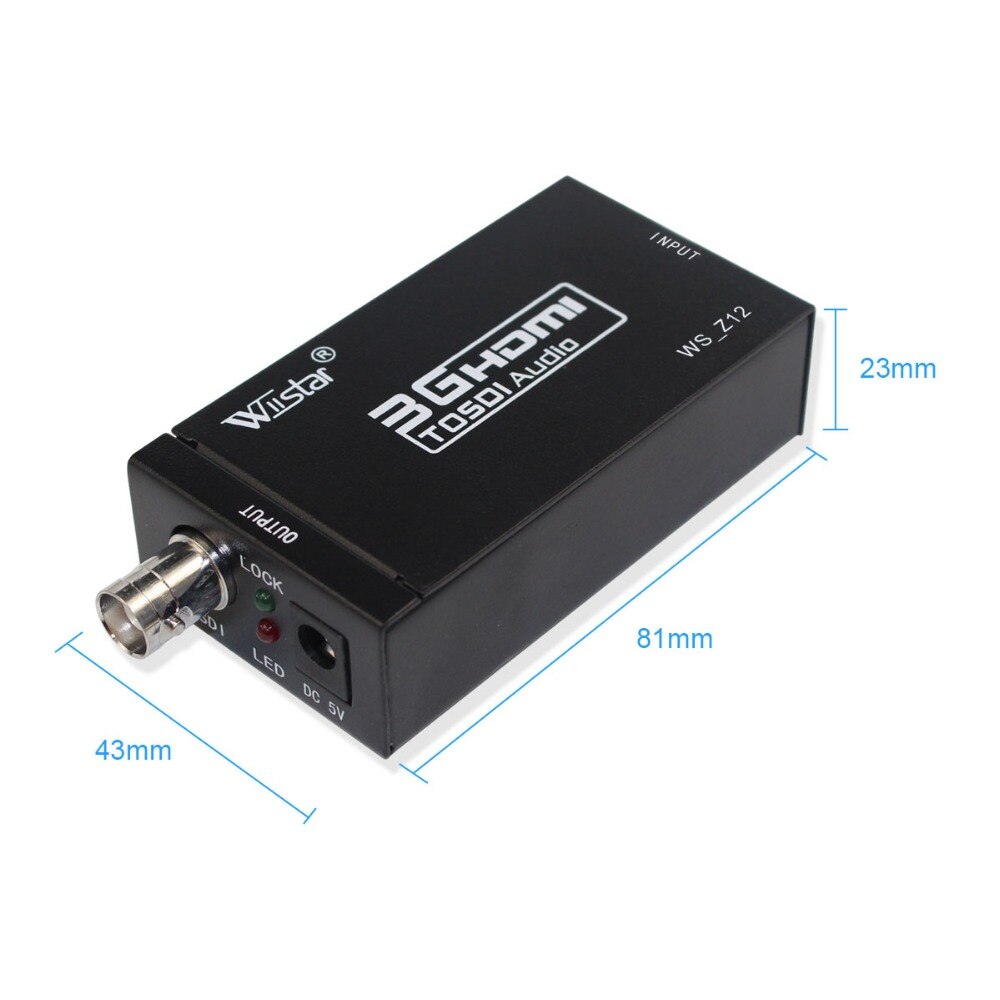 HDMI to SDI Converter Audio Video Adapter 720P 1080P HDMI to BNC Support SD HD 3G-SDI for Home Theater Cinema PC