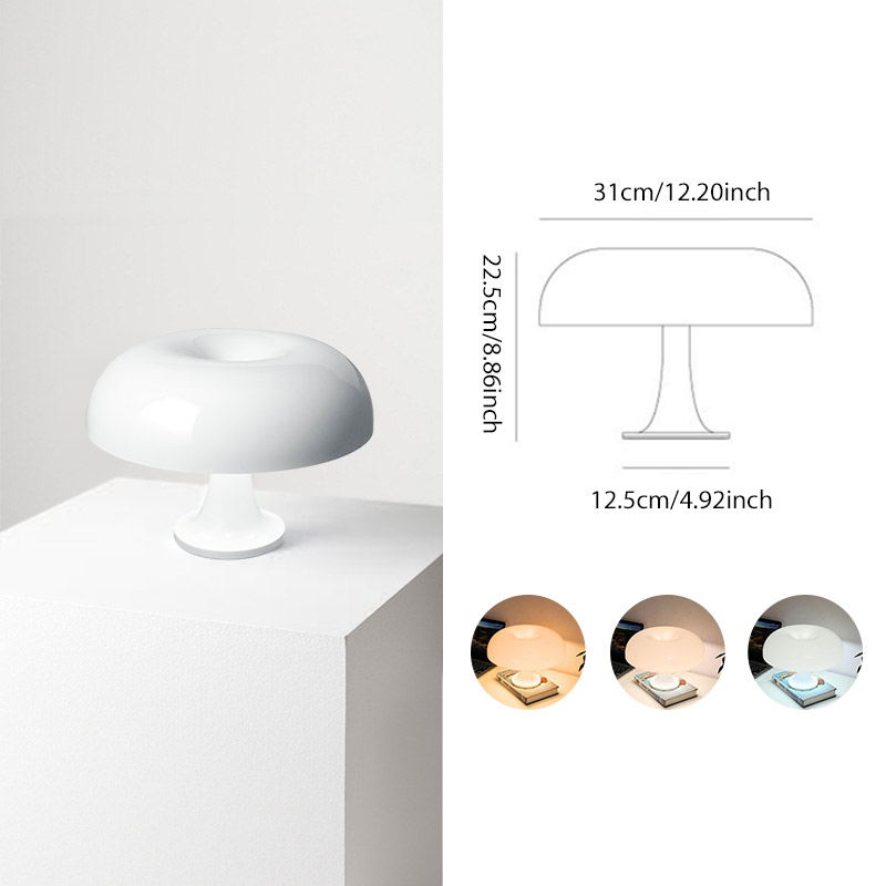 Soppbordlampe skrivebordslampe nattbordslamper hotell soveromsbelysning dekorasjonsbelysning lampe moderne minimalistisk skrivebordslampe: Hvit