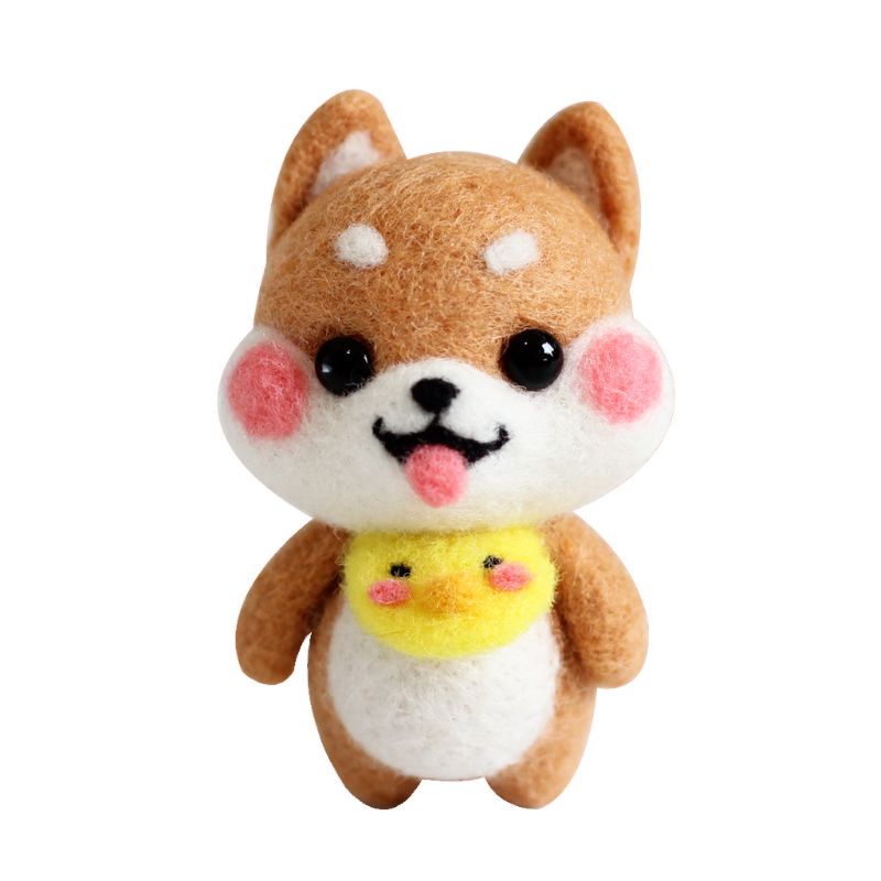 Aardbei Cartoon Wolvilt Craft DIY Onvoltooide Prikte Naald Materiaal Bag Pack: 01