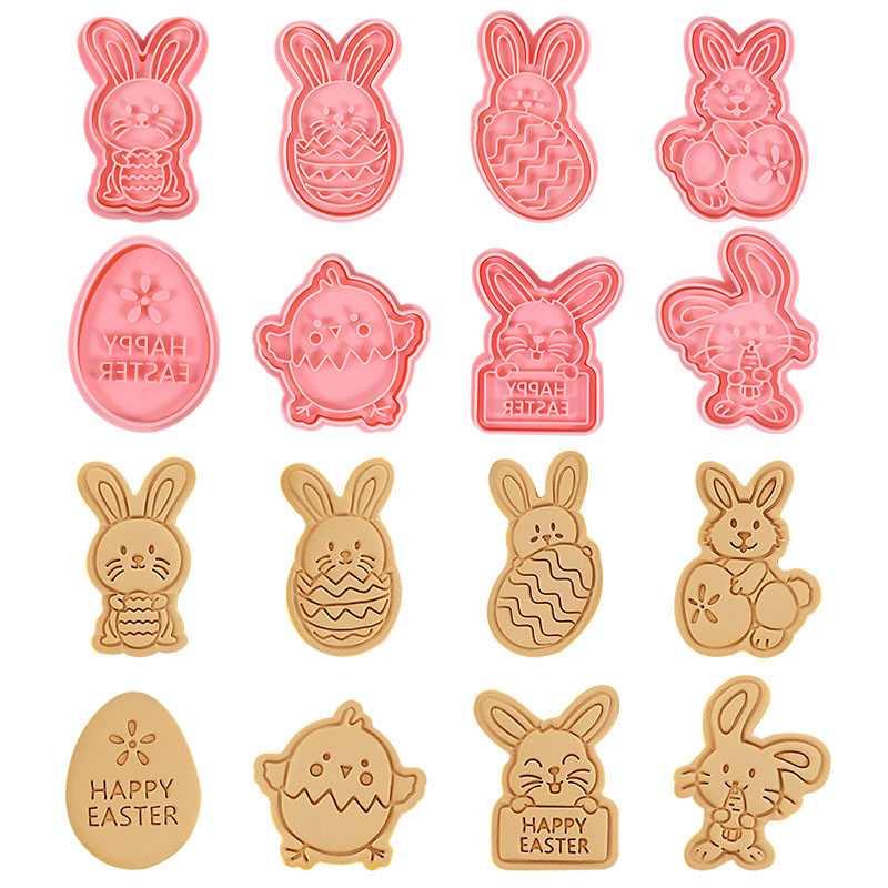 4/8 stücke Ostern Aus stecher bilden Ostereier Kaninchen KüKen Keks Fondant bilden für Ostern Party Kuchen Dekoration DIY Backwerk zeug
