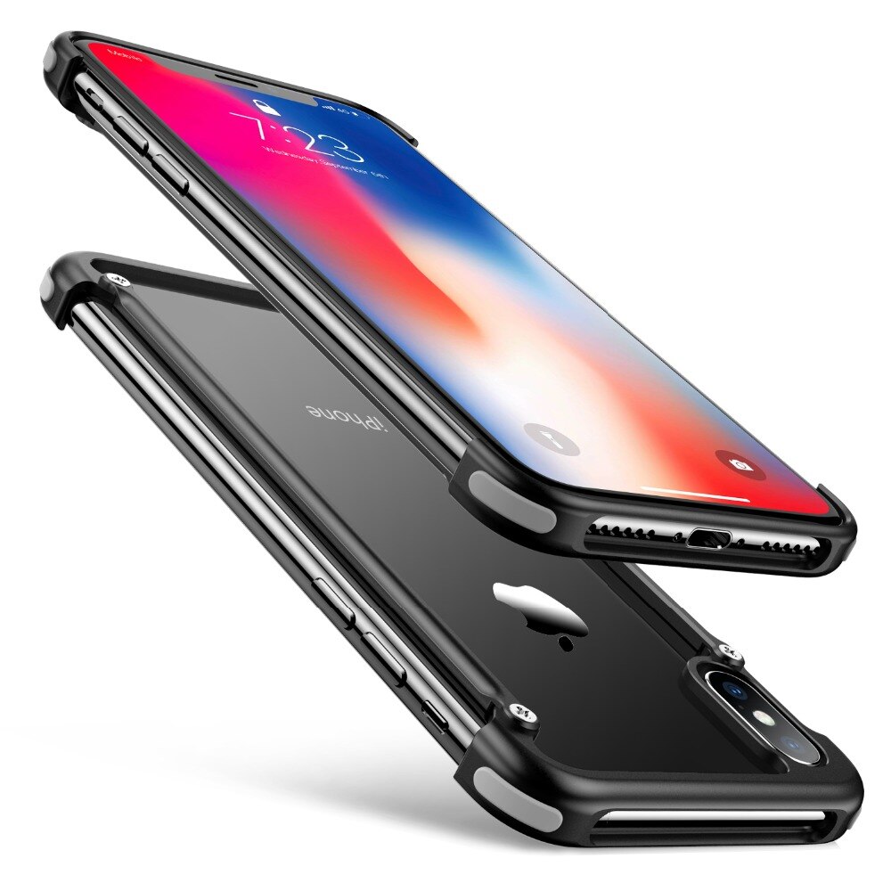 OATSBASF Für iPhone XS XR Luxus Airbag Metall Schutz Fall Persönlichkeit Shell Für iPhone XS Fall Dünne Metall Stoßfänger Abdeckung