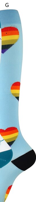 Compression Sock 1 Pair Cycling Sport Stocking Female Doctor Teacher: G 1 PAIR / S M