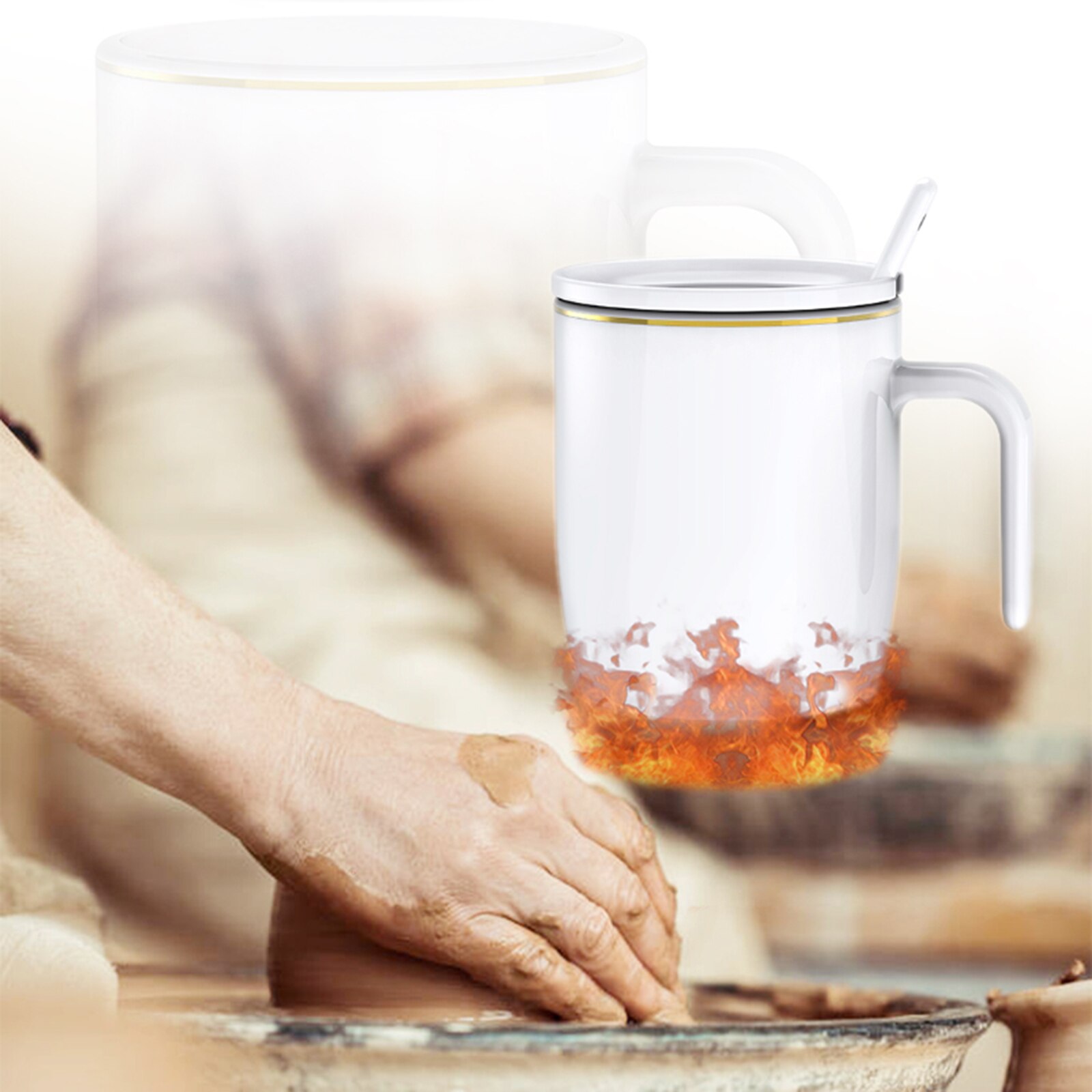 Intelligent krus varmere krus varmere kaffekop varmere sæt kaffe varmere trådløs opladning temperaturkontrol keramik kaffekop