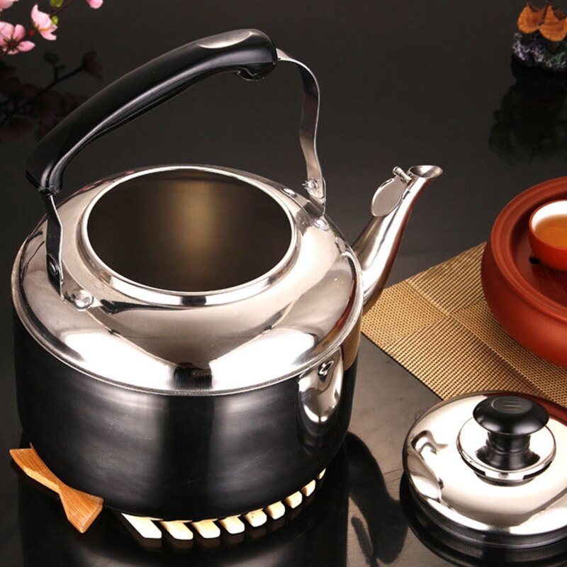 Roestvrijstalen Ketel Fluitketel Waterkoker Koffie Keuken Kookplaat Inductie Voor Voor Thuis Keuken Camping Picknick 4L