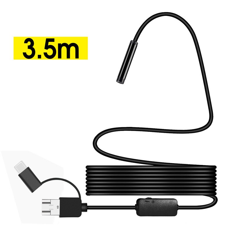 Mini Kamera Endoskop HD 1200P IP68 2M fest flexibel Android Telefon USB Kamera für Android Auto Endoskop Video inspektion