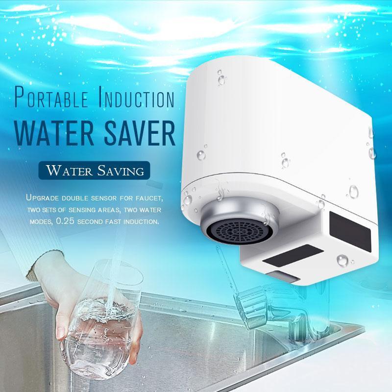 Portable Induction Water Saver Automatic Water Saver Tap Smart Faucet Sensor Infrared Water Energy Saving Device Kitchen Nozzle