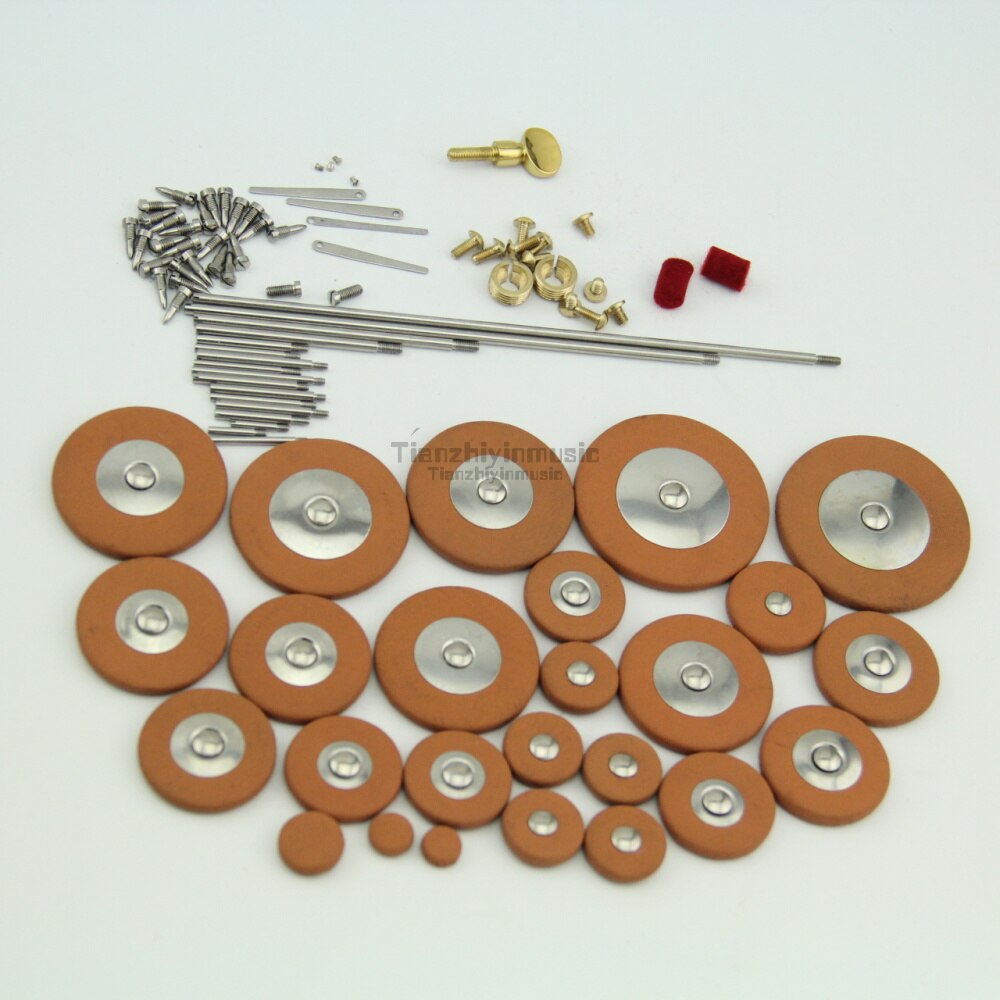 Alto Sax Reparatie Onderdelen Schroeven, Onderdelen + Altsax Pads Complete Set Van 25 Pads
