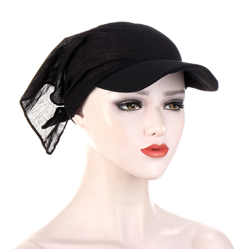 Turban fyrkantig halsduk hatt tryck blommor knyt knut tillbaka bomull baseball keps justerbar dam huvudduk solskydd hatt