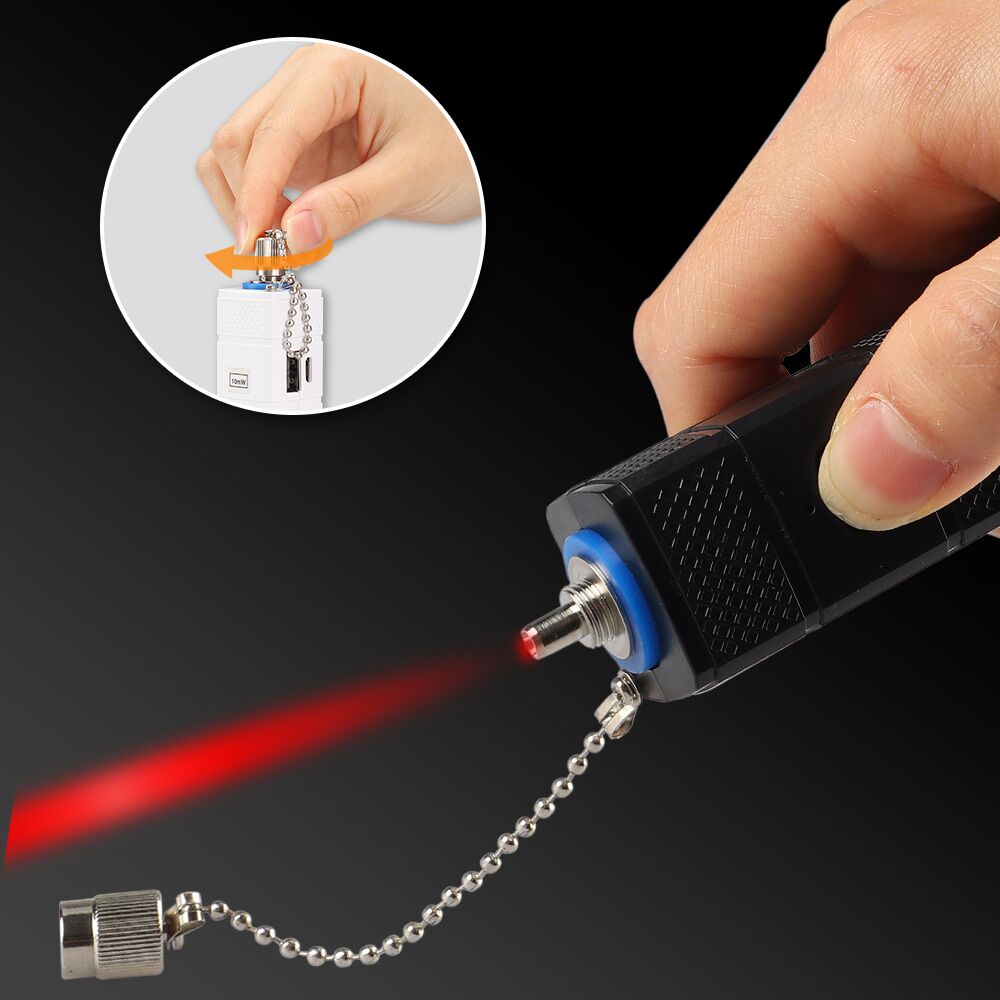 Visual Fault Locator Fiber Optic Cable Tester Red Light Source Optical Cable Tester Meter 10mW