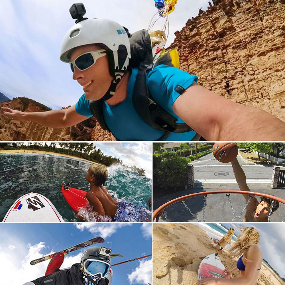 Platte Gebogen Base Mount + Adhesive Stickers Mount voor GoPro Hero 7 6 5 4 Xiaomi Yi 4 K Sjcam sj4000 Eken H9r voor Go Pro Accessoire