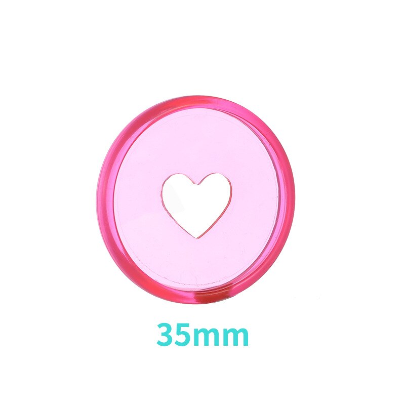 35mm 12 st färgskiva spänne anteckningsbok bindningsring lösa blad knapp svamp hål handbok tillbehör: Rosa