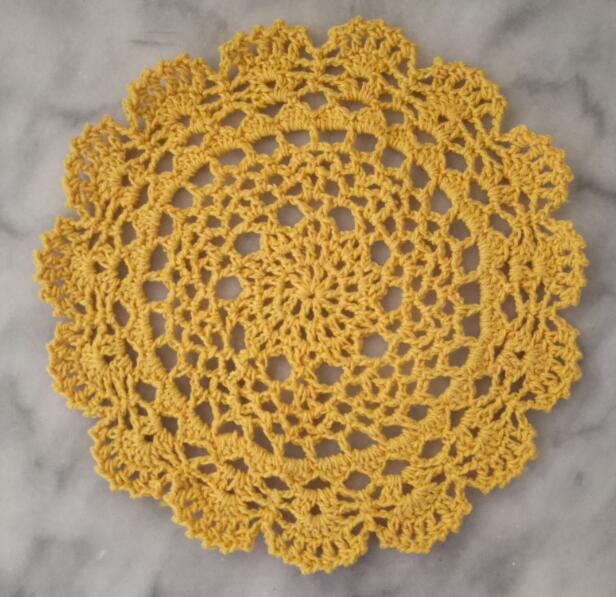 lace cotton placemat cup dining coaster mug kitchen Christmas table place mat cloth Crochet tea coffee doily felt pad