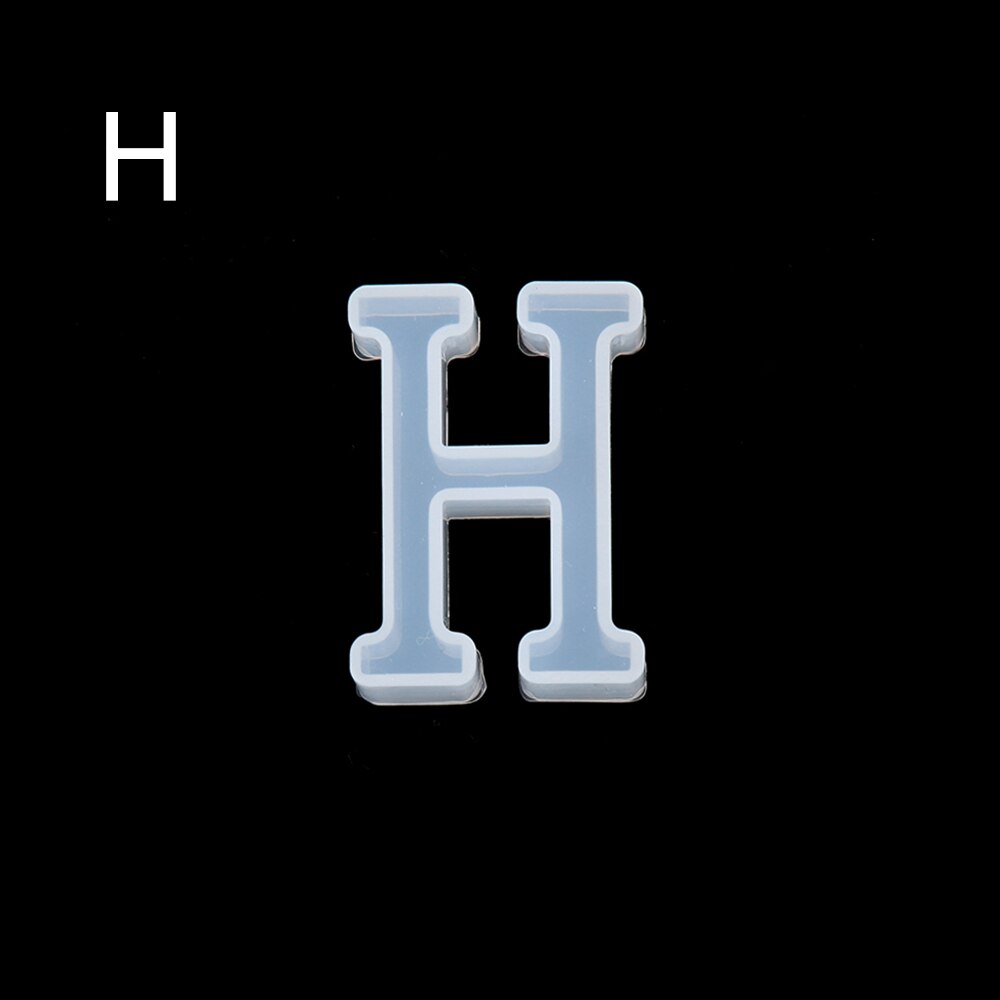 Thuis handgemaakte mal az alfabet engelse letters siliconen mal knutselen sieraden maken diy transparante epoxyhars mallen voor sieraden: H