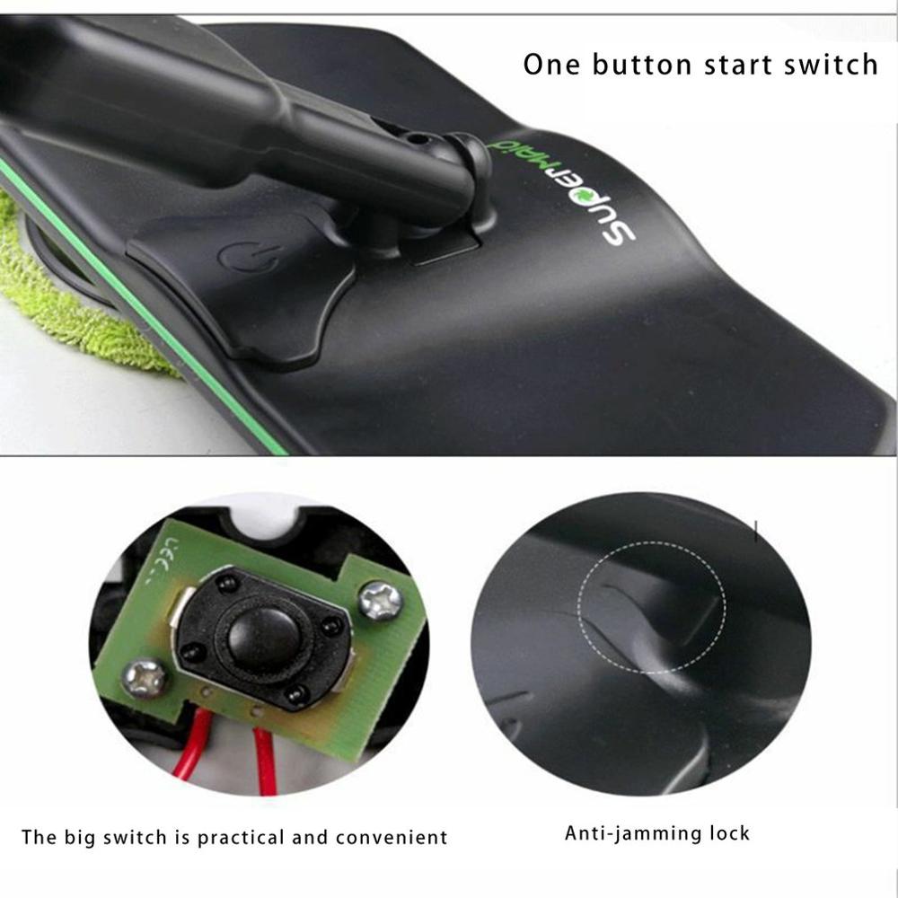 Household Wireless Electric Hand Push Sweeper Microfiber Automatic Mop Machine Rechargeable Pad Home Floor Clean Tool