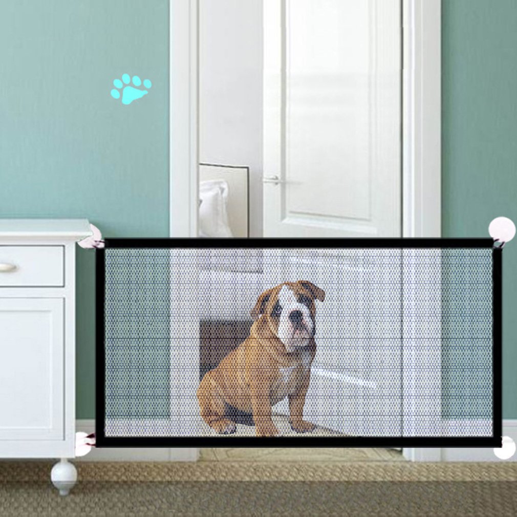 Puerta de seguridad para perros, valla de malla para interior y exterior, cercas de barrera para mascotas, suministros para mascotas, nueva