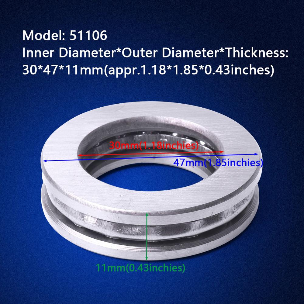 1 pieza Cojinete de bolas de empuje miniatura de alta precisión Metal Axial rodamiento de bolas de velocidad rápida 10mm/12mm/15mm/17mm/20mm/25mm/30mm opcional