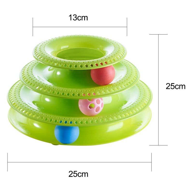 Three Four Levels pet cat toy Tower Tracks Disc cat Intelligence Amusement triple pay disc cat toys ball Training Amusement plat: RT480GB