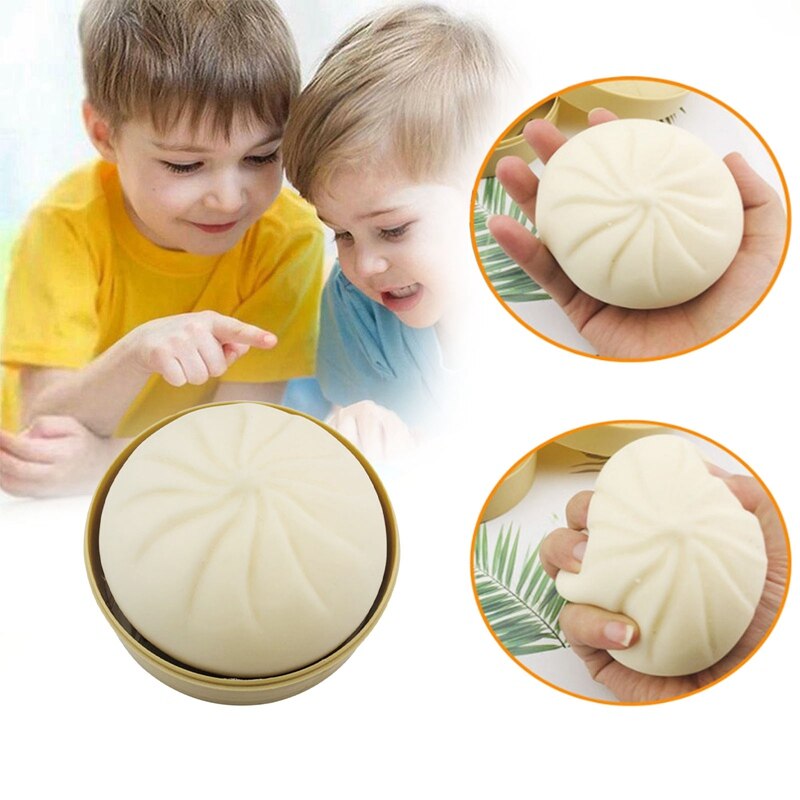 Grote Gestoomd Broodje Squeeze Simulatie Xiao Lange Bao Decompressie Artefact Decompressie Speelgoed Stress Ballen Voor Kinderen Volwassen