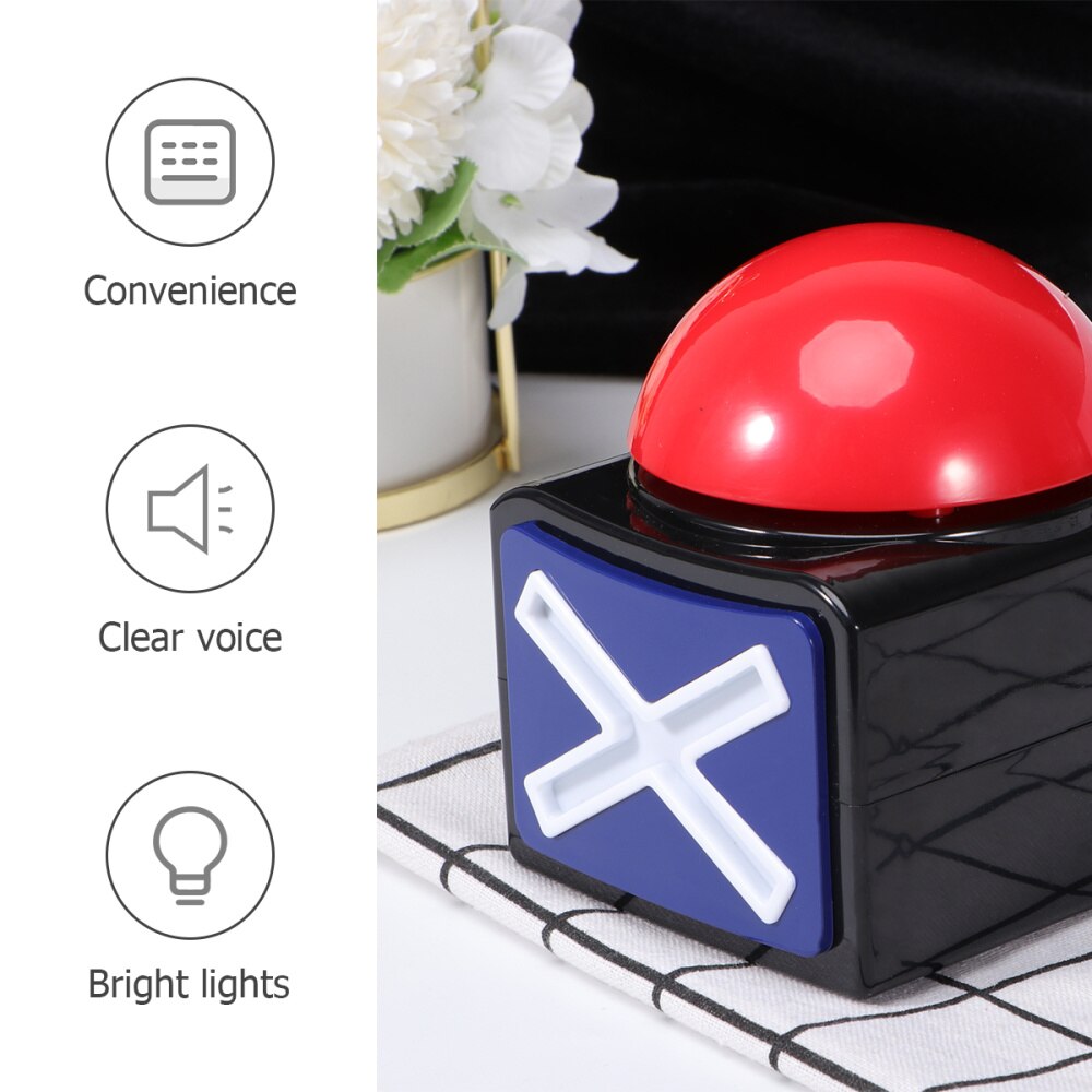 2Pcs Game Answer Buzzer TV Show Sound Button Electronic Sounding Toy for TV Show Game