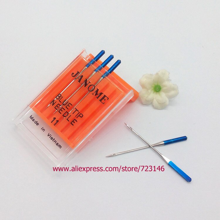 10pcs janome Sewing Machine Blue Tip Needle Size 75/11 Purple Tip Needle 14/90 for Brother Singer Home Elina Elnita Pfaff