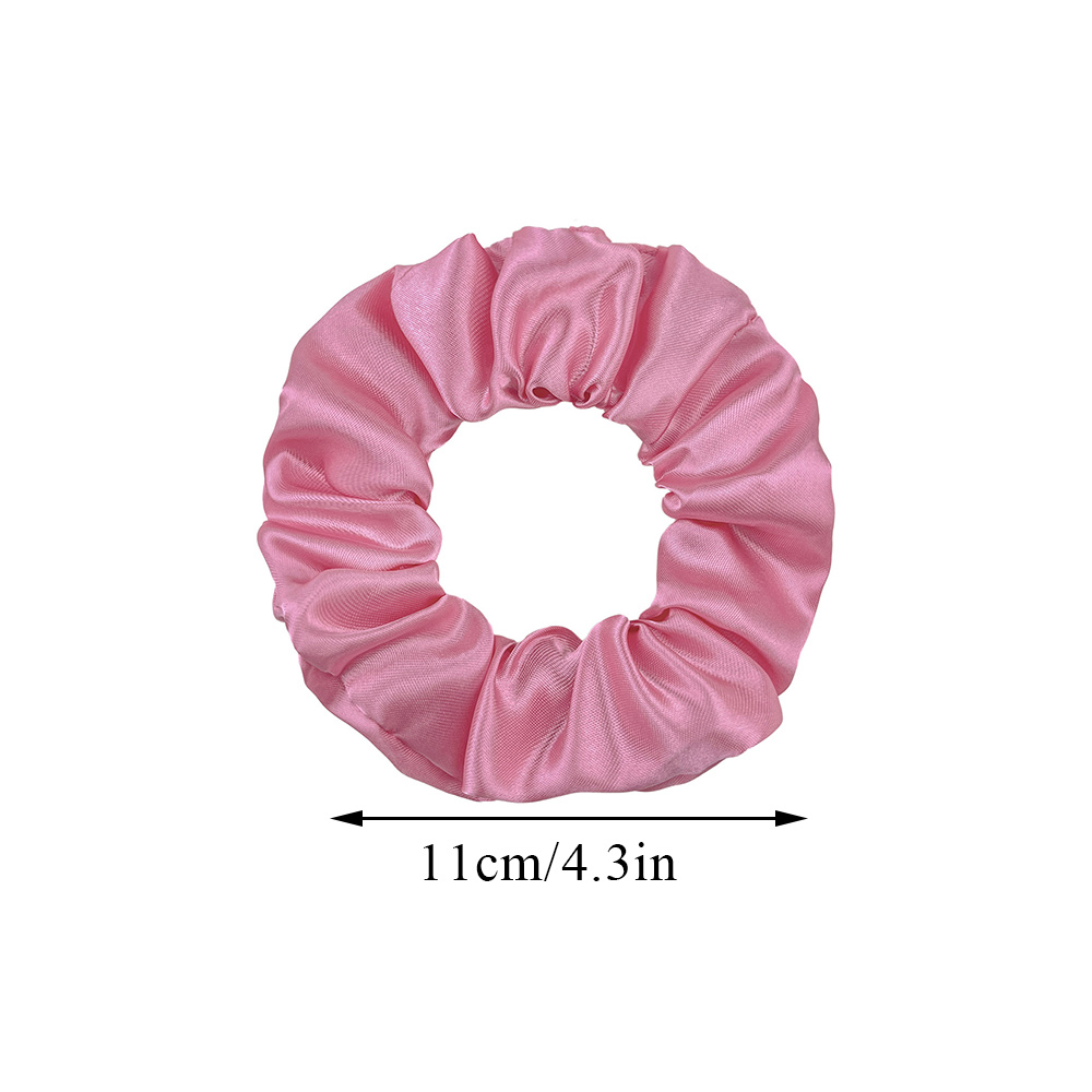 Gomas para el cabello de seda rosa para mujer y niña, banda elástica para el cabello de Color sólido, coleteros, accesorios para el cabello elegantes, 6/10/20 piezas