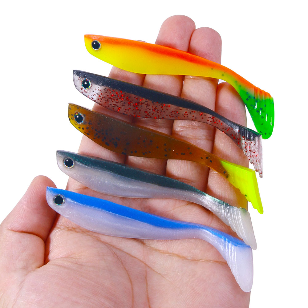 Newup depredador gomas señuelos blandos pesca en el mar señuelo de pesca leurre shad cebo de silicona cola en T Wobblers cebo de pescado 10cm5g
