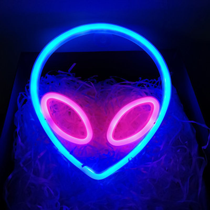 Led neon skylt ljus universum panel vägglampa hängande led neon ljus vägglampa för hem fest rum dekor bar dekoration