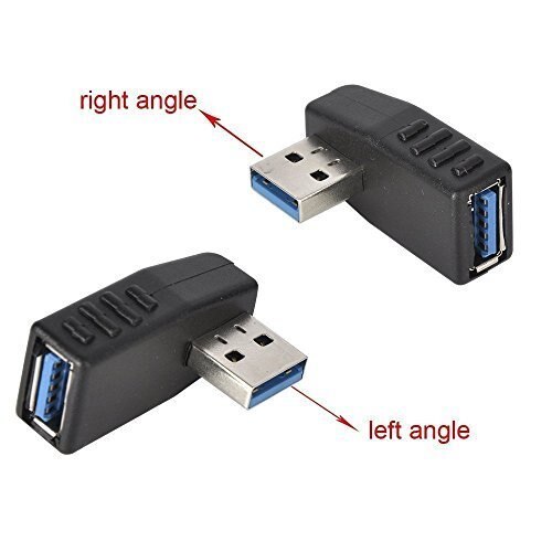 USB 3.0 Man-vrouw 90 Graden Adapter Coupler Connector Plug Links Hoek en Haakse Adapter 2 stks