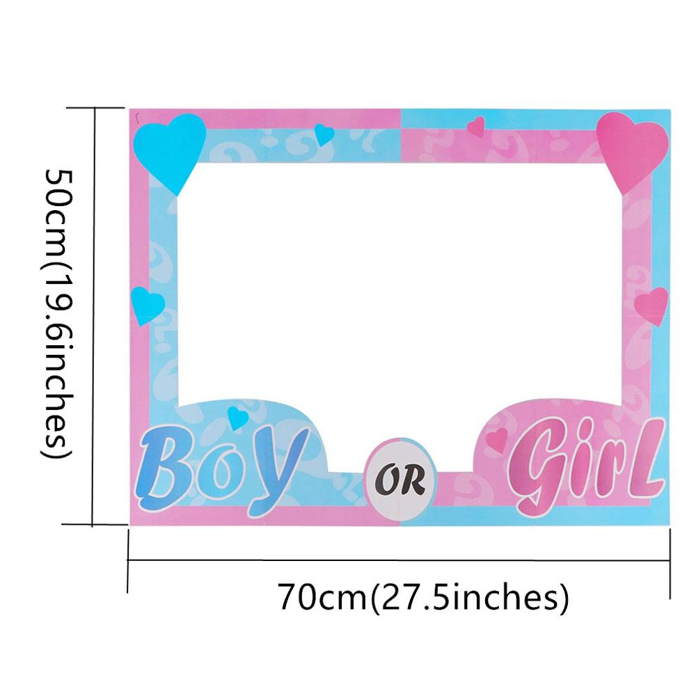 Kids Baby Shower Photo Booth Prop Birthday Party Paper Photo Frame Boy or Girl Picture Frame Prop